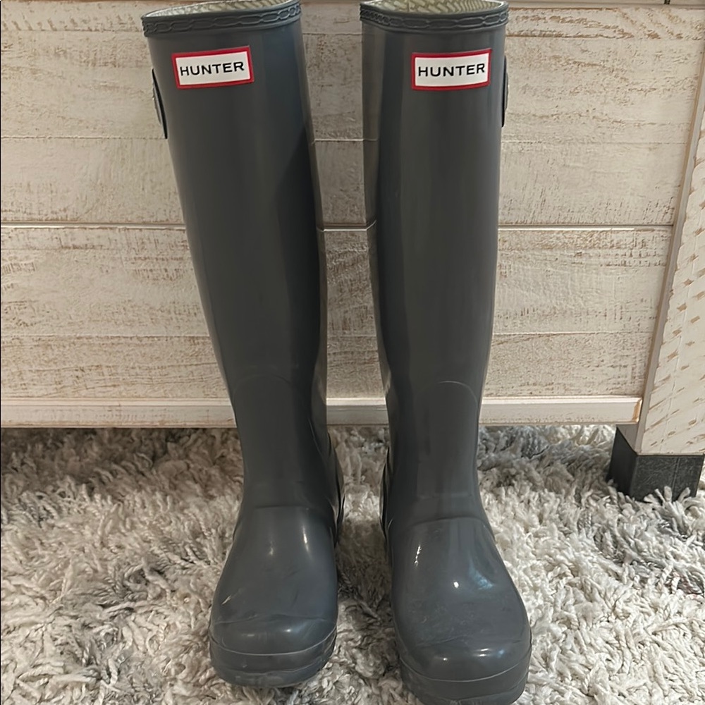 Hunter Charcoal Tall Boots